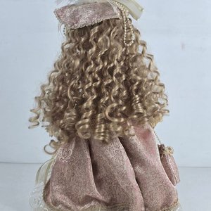 Muñeca de Porcelana Estilo Victoriano con Vestido Rosa Antiguo y Accesorios - imagen 6