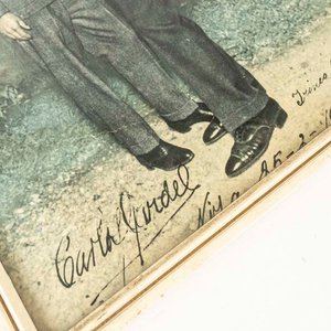 Lámina de Carlos Gardel e Irineo Leguisamo Firmada 1931 - imagen 2