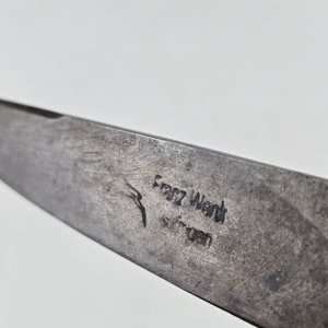 Cuchillo Criollo Franz Wenk con Mango de Platería Criolla y Vaina de Cuero - imagen 2