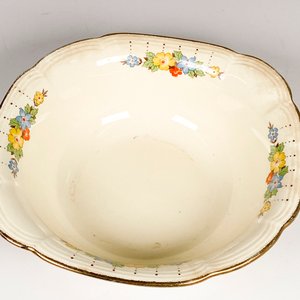 Sopera de Loza Inglesa Alfred Meakin con Tapa y Bordes Dorados - imagen 5