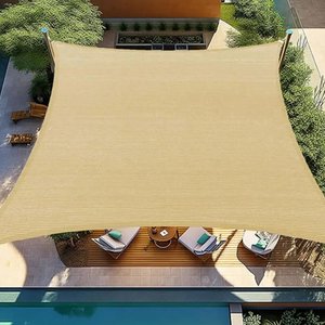 Lona Beige para Exterior, Parasol 4x3m con Borde Reforzado - imagen 2