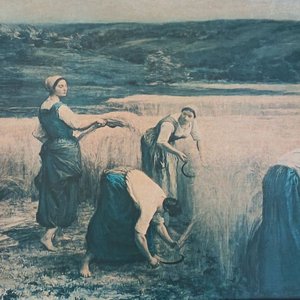 Lámina Enmarcada "La Metitura" de Léon-Augustin Lhermitte - 85x64 cm - imagen 2