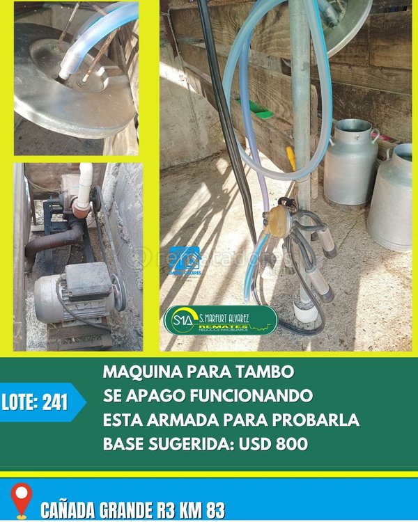 Máquina para Tambo - Usada para Probarla