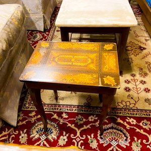 Mesa Auxiliar Decorada Estilo Francés - imagen 2