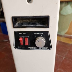 Radiador eléctrico Rotel blanco 65 x 45 cm con termostato - imagen 2