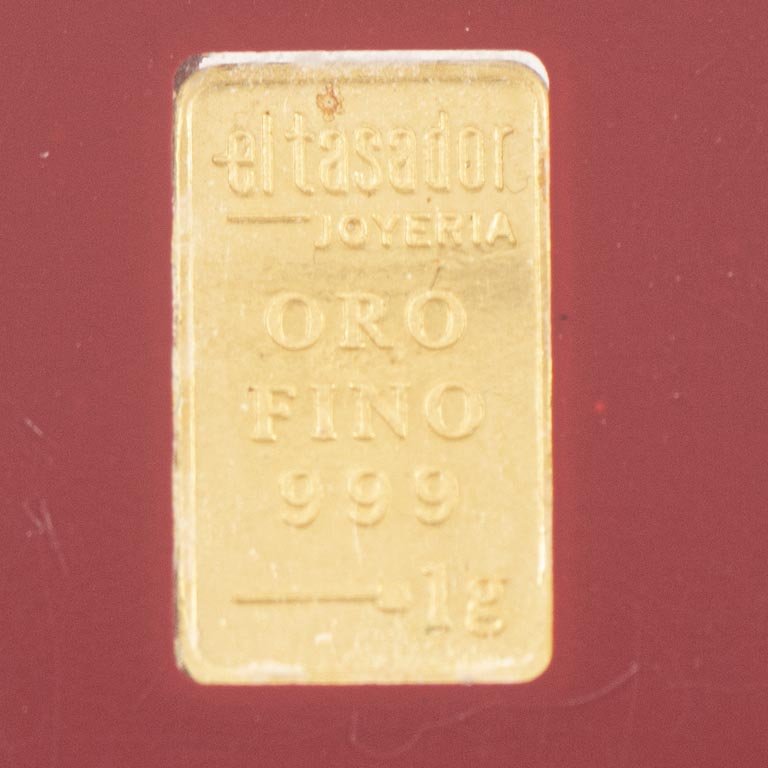 Lingote de Oro Fino 999 de 1 gramo de El Tasador Joyería
