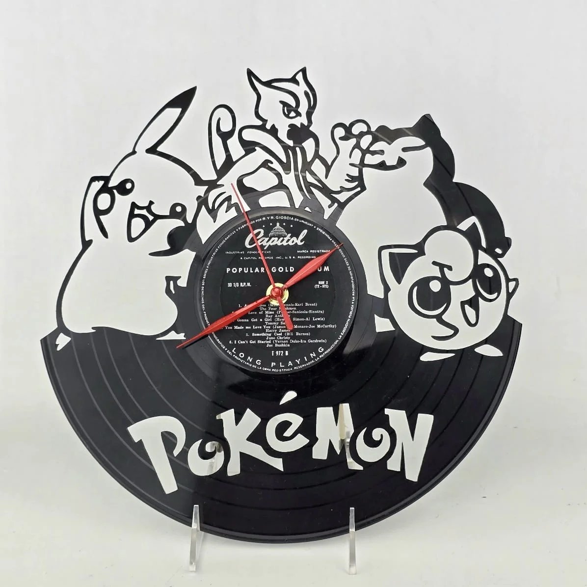 Reloj de Vinilo "Pokemon" con Personajes Icónicos