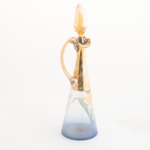 Jarra de Cristal Veneciano con Tapón, Decorada con Flores y Oro - imagen 3