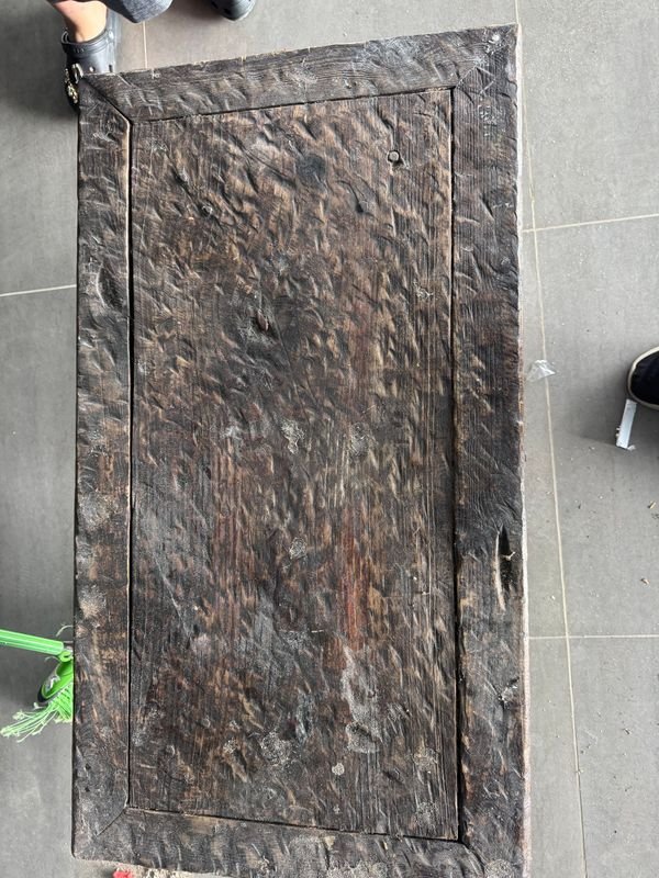 Mesa Rectangular Rústica de Lapacho Estilo Antiguo
