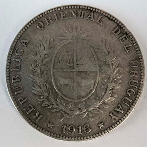 Moneda de Plata Uruguaya 50 Centésimos de 1916 - Artigas - imagen 2