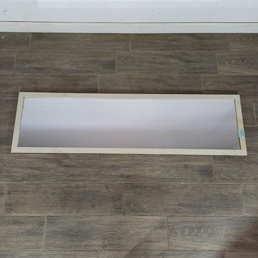 Espejo rectangular con marco de imitación madera - imagen 2