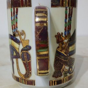 Taza de Porcelana Estilo Antiguo Egipto Fathi Mahmoud FM Limoges - imagen 2