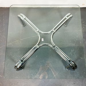 Mesa de Centro Tubular Cromada con Tapa de Cristal - imagen 2
