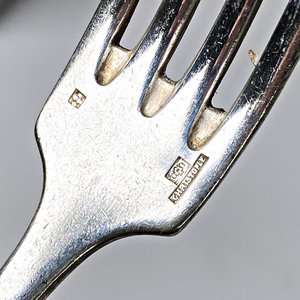 Catorce Tenedores de Comida Christofle Metal Plateado - imagen 5