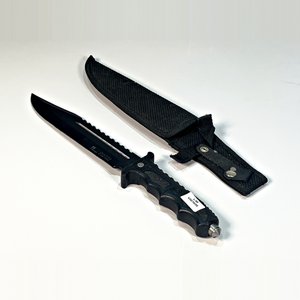 Cuchillo de Caza Negro Columbia con Vaina de Tela - imagen 2