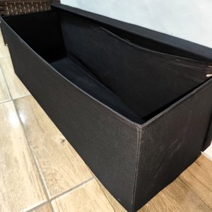 Baúl Plegable Capitaneado Negro de Tela - imagen 5