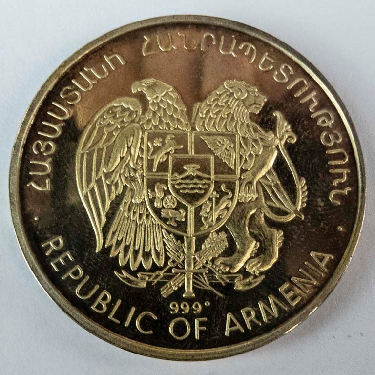Medalla Conmemorativa Plata 1 Oz República de Armenia - Nacimiento Moneda Nacional