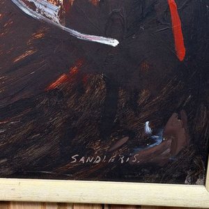 Oleo sobre Fibra "Caballo" por Analía Sandleris - 90x70 cm - imagen 3
