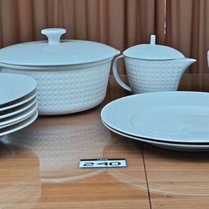 Juego Vajilla Porcelana Blanca Bugatti 13 Piezas - imagen 12
