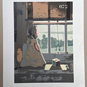 Serigrafía "Muñeca" de Clever Lara, Firmada y Fechada '91 - imagen 2