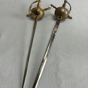 Dos Abrecartas Estilo Espada Española Antigua, 22cm - imagen 2
