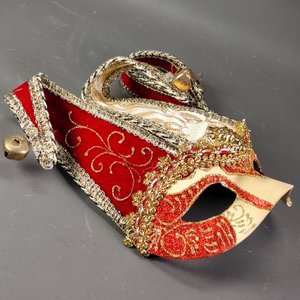 Antifaz Veneciano con Cascabeles y Detalles Dorados - imagen 3