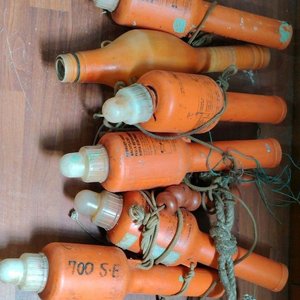 Juego de 7 Boyas Eléctricas de Seguridad Naranja (40x12 cm) - imagen 2