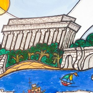 Cuadro Óleo sobre Tela: Monumento a Abraham Lincoln por Forselledo (2017) - imagen 3