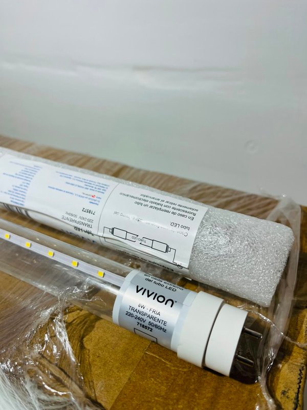 Pack de 21 Tubos LED Vivion 8W Transparentes Luz Fría