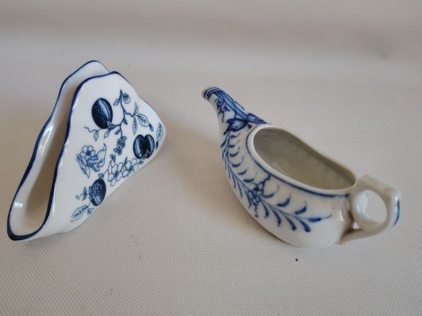 Servilletero y salsera japonesa de porcelana - imagen 2