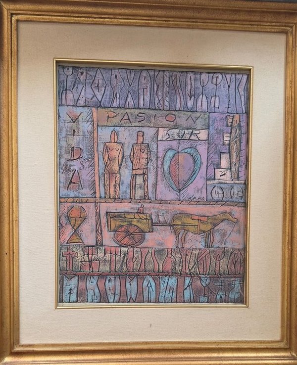 Cuadro "Vida y Pasión" de Pablo Peralta (40 x 32 cm) - imagen 1
