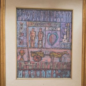 Lote siguiente: Cuadro "Vida y Pasión" de Pablo Peralta (40 x 32 cm)