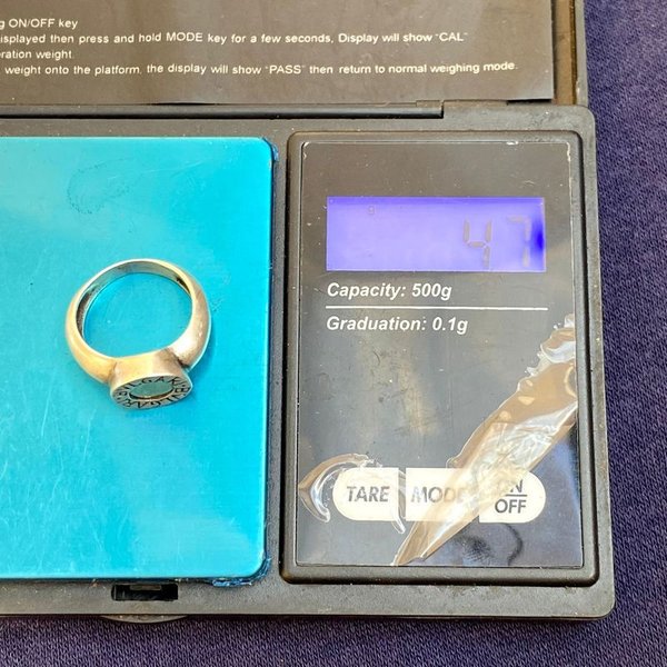 Anillo de plata Bulgari con detalles en oro - imagen 6