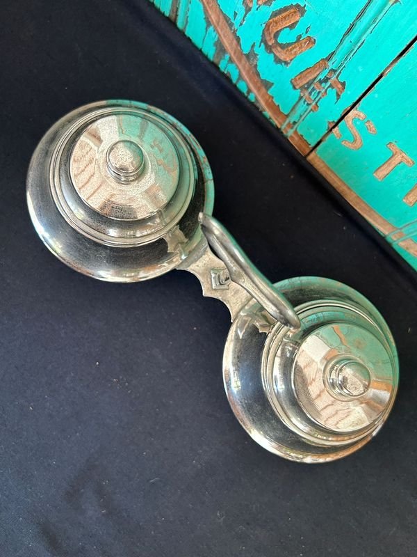 Azucarero y Yerbero antiguo en platina - Colección de objetos antiguos - imagen 2
