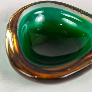 Despojador de Vidrio Murano Color Verde y Ámbar - imagen 2