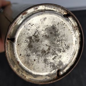 Termo Antiguo de Aluminio Esmaltado con Diseño Floral y Pico de Ave - imagen 4