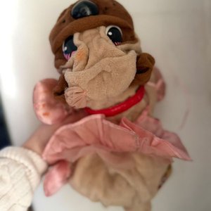 Peluche de Perro Pug con Tutú Rosa y Alas - imagen 2