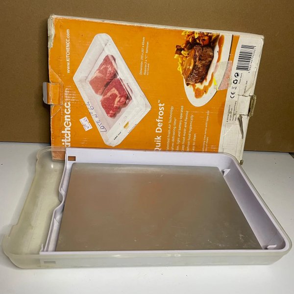 Bandeja Plástica y Acero Inoxidable KitchenCC Quick Defrost