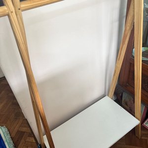 Perchero de Madera con Estante Blanco - imagen 4