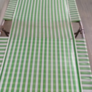 Catre Plegable Metálico con Lona Plástica Verde y Blanca - imagen 4
