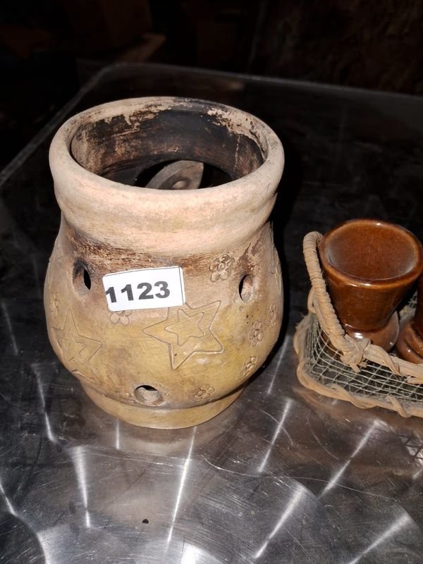 Conjunto de cerámica tradicional con calentador y tazas - imagen 2