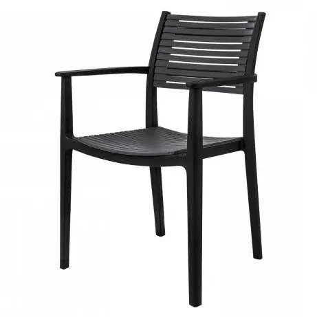 Silla Dallas de Polipropileno Negra para Exterior