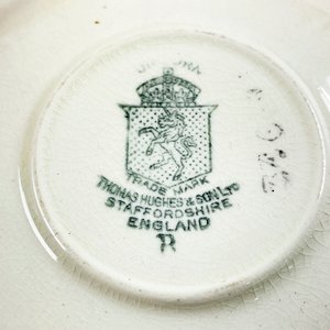 Juego de 17 pocillos y platillos de loza inglesa Thomas Hughes & Son Ltd. con diseño floral - imagen 5
