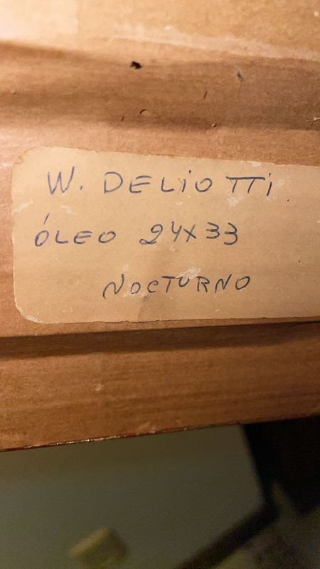 Pintura abstracta nocturna de W. Deliotti - imagen 3