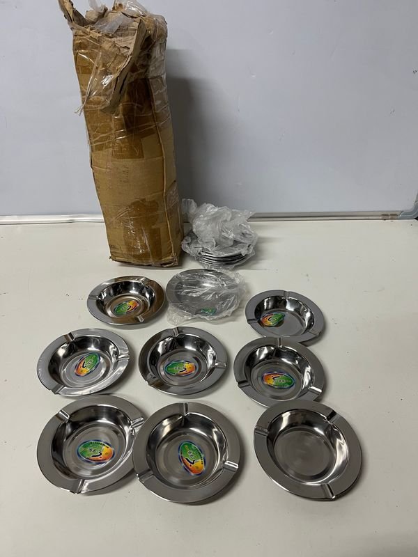 Set de 50 Ceniceros Nuevos de Acero Inoxidable