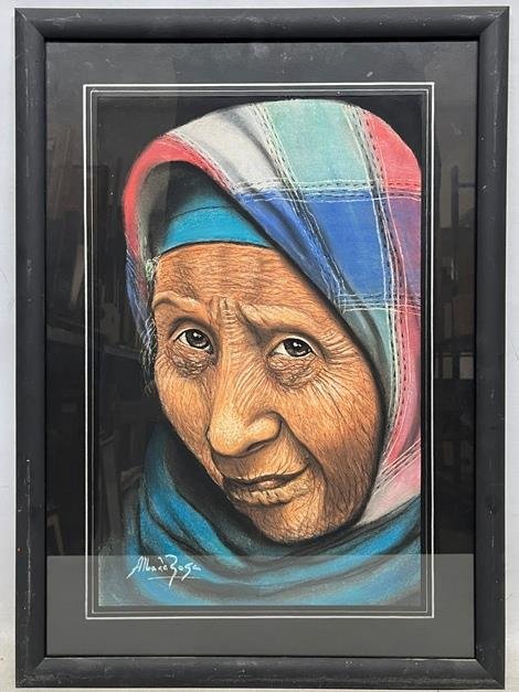 Alba Da Rosa "Anciana Coya" - Pastel sobre Papel