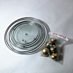 Juego de Cocina Acero Inoxidable con Asas Doradas y Tapas de Vidrio - imagen 5