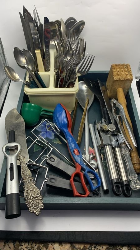 Lote de utensilios para cocina con bandeja de madera - imagen 2