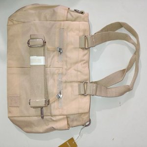 Cartera Mediana Beige de Lona con Gran Capacidad - imagen 2