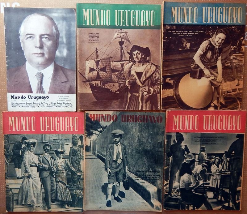 Seis Revistas "Mundo Uruguayo" de Colección (1931-1948)